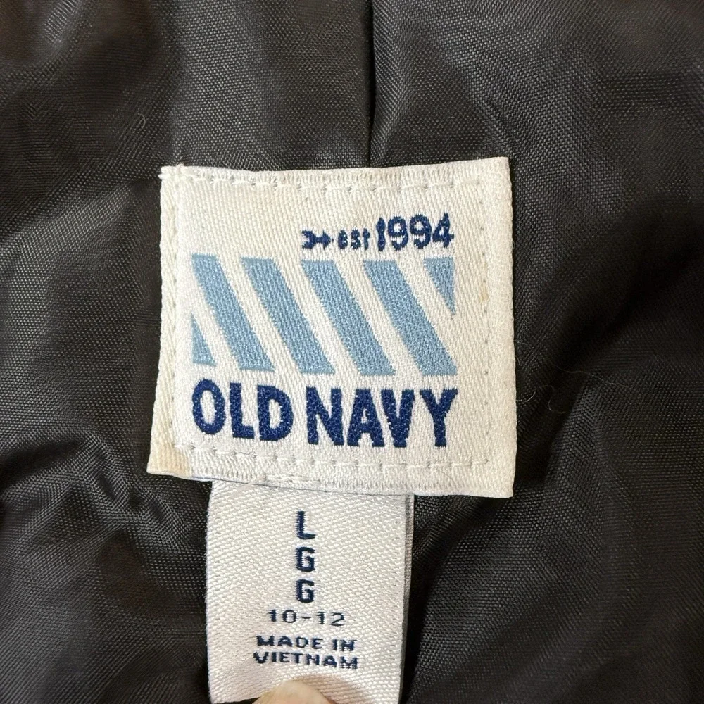 Old Navy Wool Blend Pea Coat Peacoat Double‎ Breasted Gray Girl Size Large 10-12